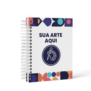 Agenda diária capa dura Capa dura (Reciclato (150g) 15x21cm 4x0 Laminação fosca Faca padrão Wire-o