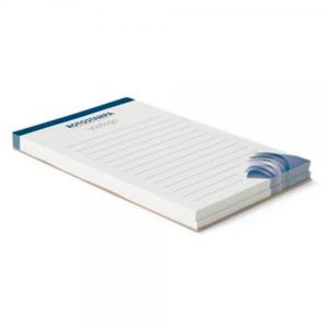 Bloco de notas A6 colorido Sulfite 75g A6 (15x10cm) 4x0  Colado Bloco com 50 folhas