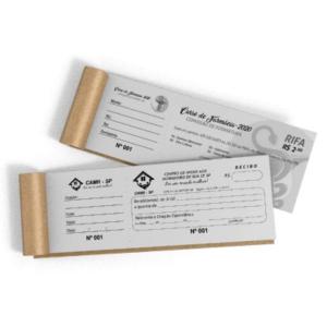 Bloco numerado com canhoto Sulfite 75g 20x7cm 1x0   Grampo e serrilha - 50x1via