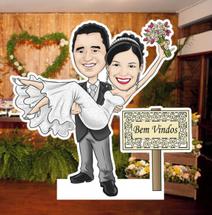 Display PVC para fotos PVC 2mm adesivado 1,50m altura 4x0  Corte personalizado Sem base