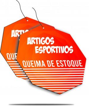 Móbile Octagonal grande PVC 0,3mm 47x47cm 4x4 Brilho UV Total frente e verso Faca padrão 