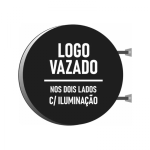 Placa ACM 70x70cm ACM Personalizado    Vazado com iluminação interna nos dois lados