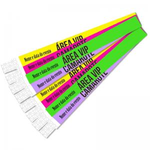 Pulseira de identificação (impressão preta) Tyvek 25x1,88cm   1x0 